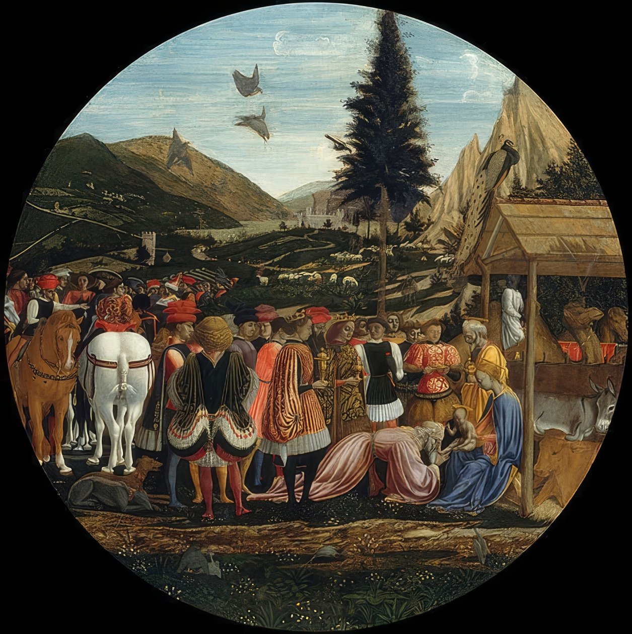 Adoracja Trzech Króli. Około 1440 autorstwa Domenico Veneziano