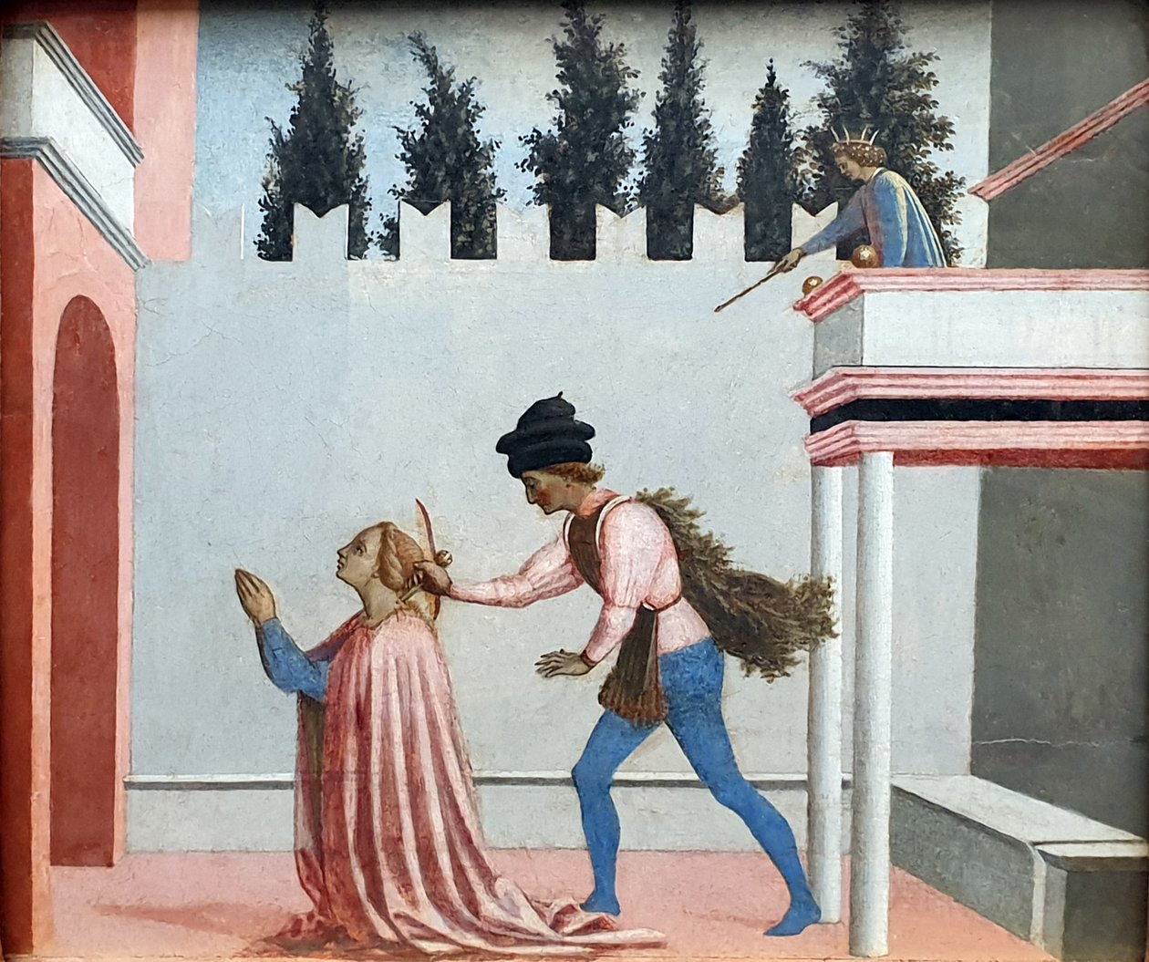 Niemiecki: Das Martyrium der Heiligen Lucia Męczeństwo świętej Łucji autorstwa Domenico Veneziano