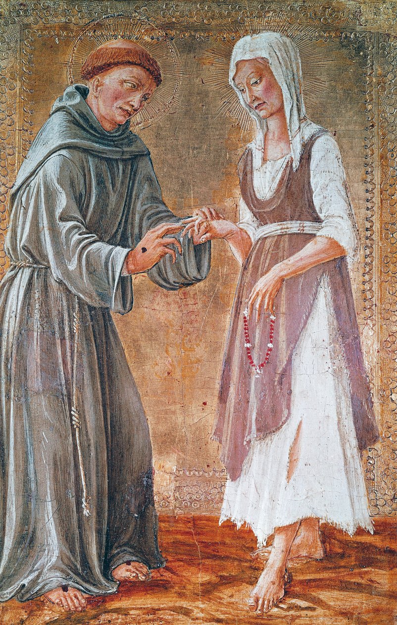 Św. Franciszek poślubia ubóstwo autorstwa Domenico Veneziano