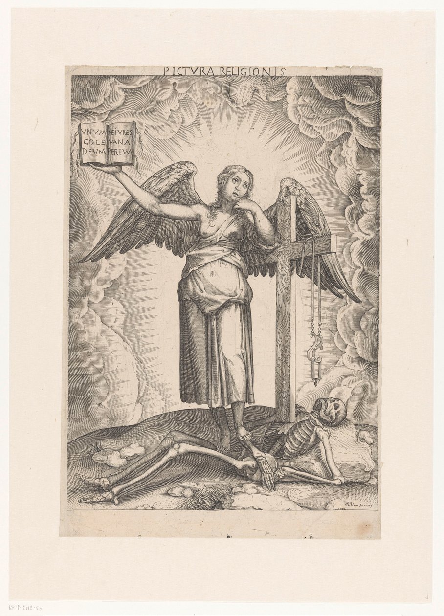 Alegoria Wiary Pictura religionis (tytuł na obiekcie) autorstwa Domenico Vito