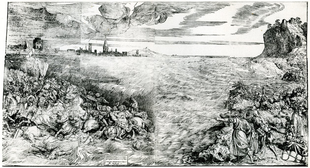 „Zniszczenie wojsk faraona w Morzu Czerwonym”, 1549, 1937 autorstwa Domenico dalle Greche