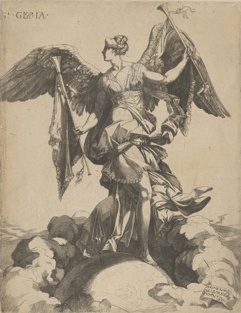 Sława, 1540-50. autorstwa Domenico del Barbiere
