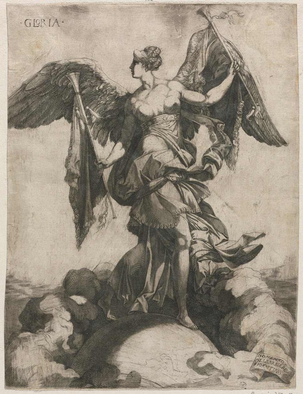 Gloria, 1535 lub 1536. autorstwa Domenico del Barbiere