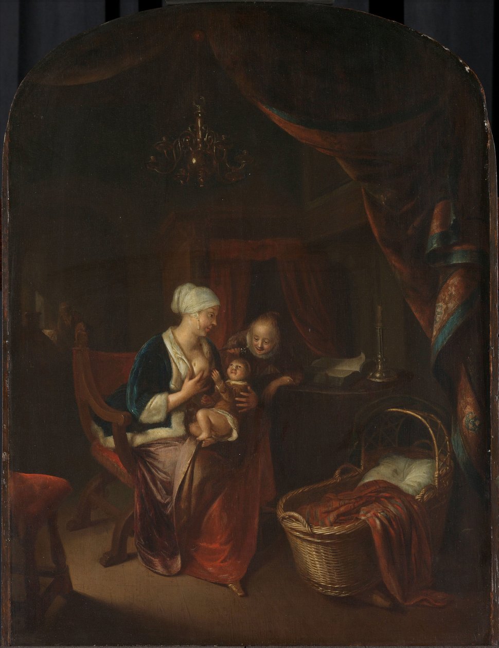 Matka daje dziecku pierś autorstwa Domenicus van Tol