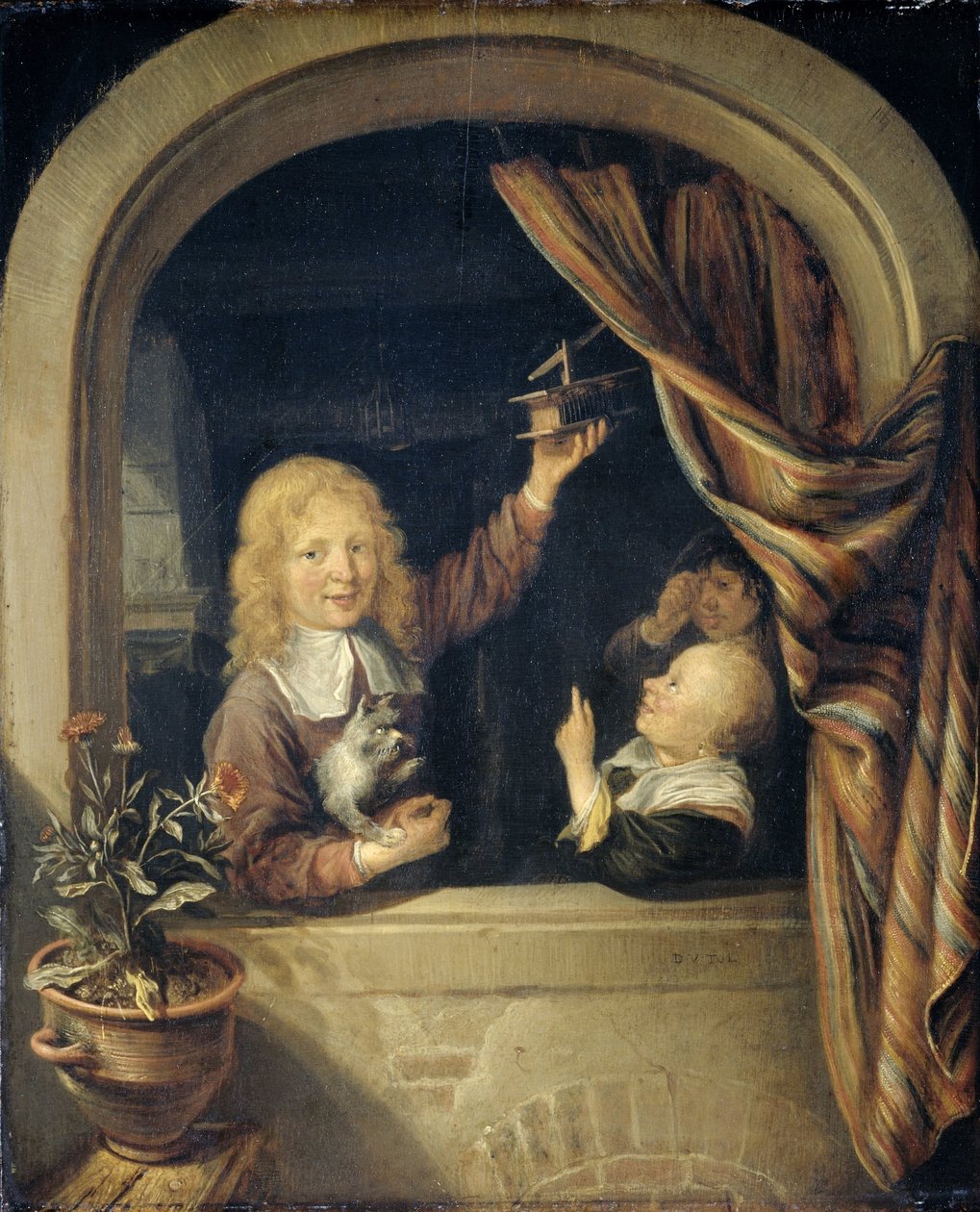 Dzieci z pułapką na myszy autorstwa Domenicus van Tol