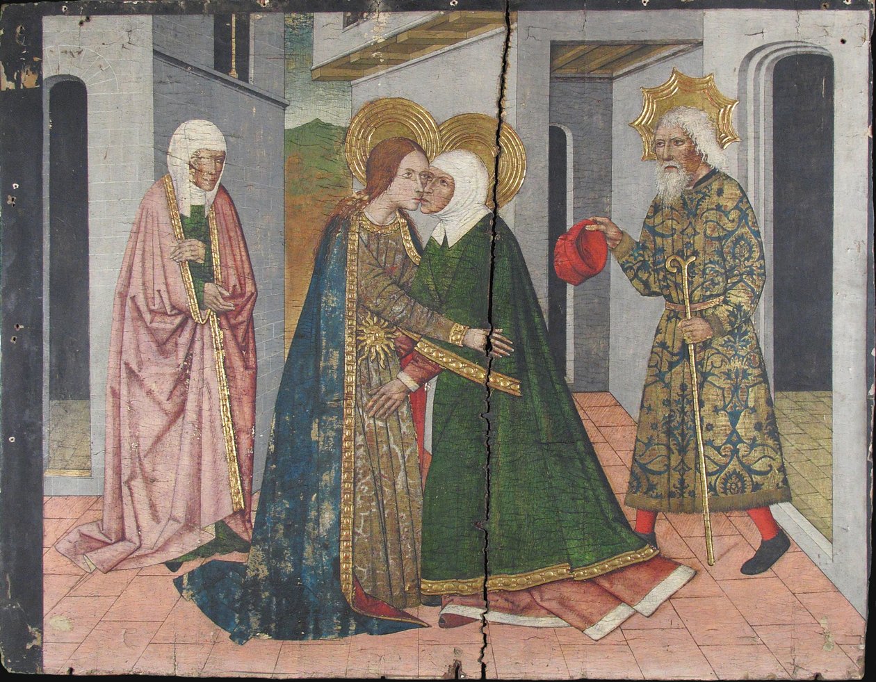 Tablica Nawiedzenia z Retabulum św. Jana, XV wiek. autorstwa Domingo Ram