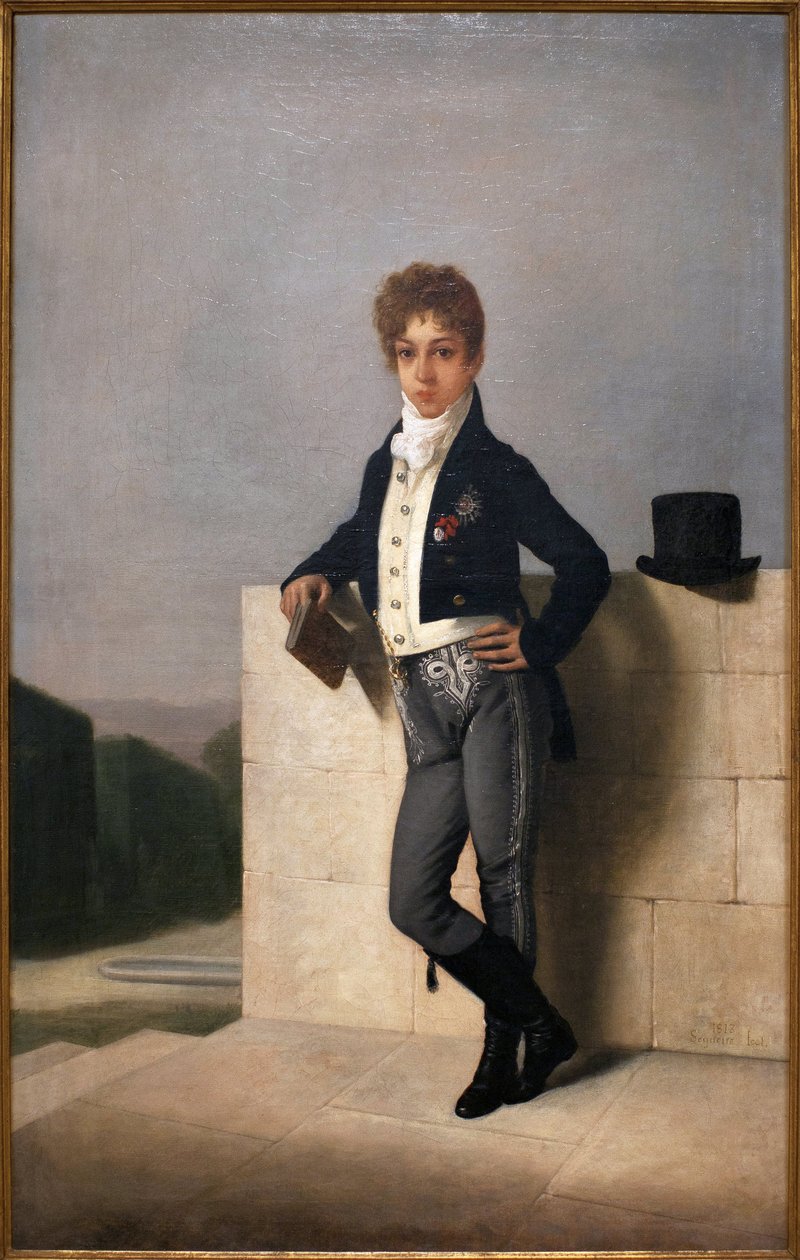 Portret Joao Pedro Quintelli, hrabiego Farrobo (1801-1869) - Obraz Domingosa Antonio de Sequeira (1868-1937), olej na płótnie autorstwa Domingos Antonio de Sequeira