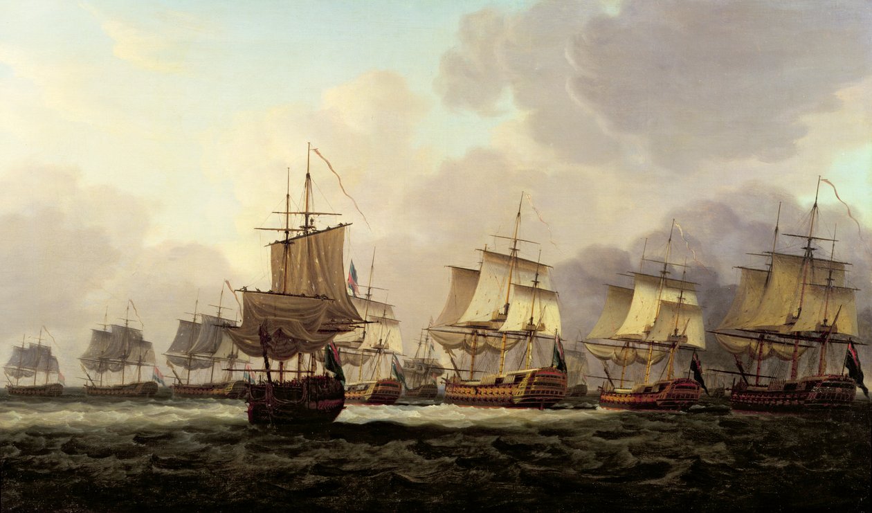 Akcja wiceadmirała Parkera z flotą holenderską na Doggerbank, 1781 autorstwa Dominic Serres