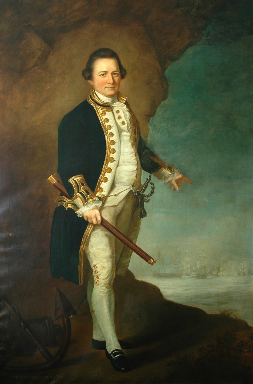 Kapitan Wood z Bolling Hall, 1770 autorstwa Dominic Serres
