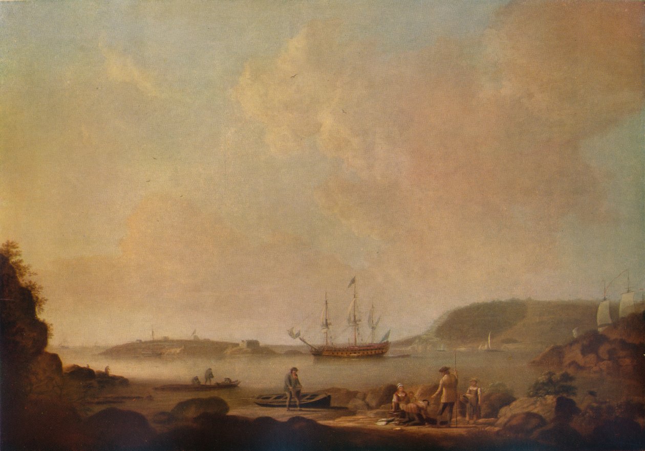 Wyspa Drakesa, Plymouth, 1773 autorstwa Dominic Serres
