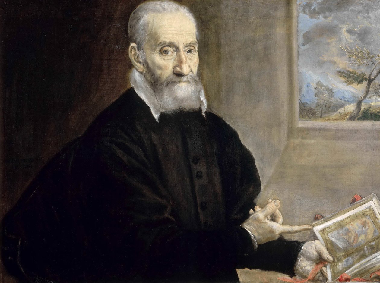Portret Giulio Clovio 1498-1578, ok. 1571. autorstwa Dominico El Greco