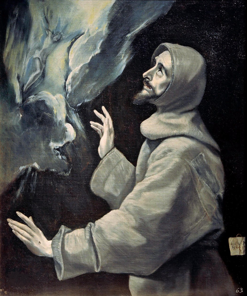 Stygmaty św. Franciszka, ok. 1585-1590. autorstwa Dominico El Greco