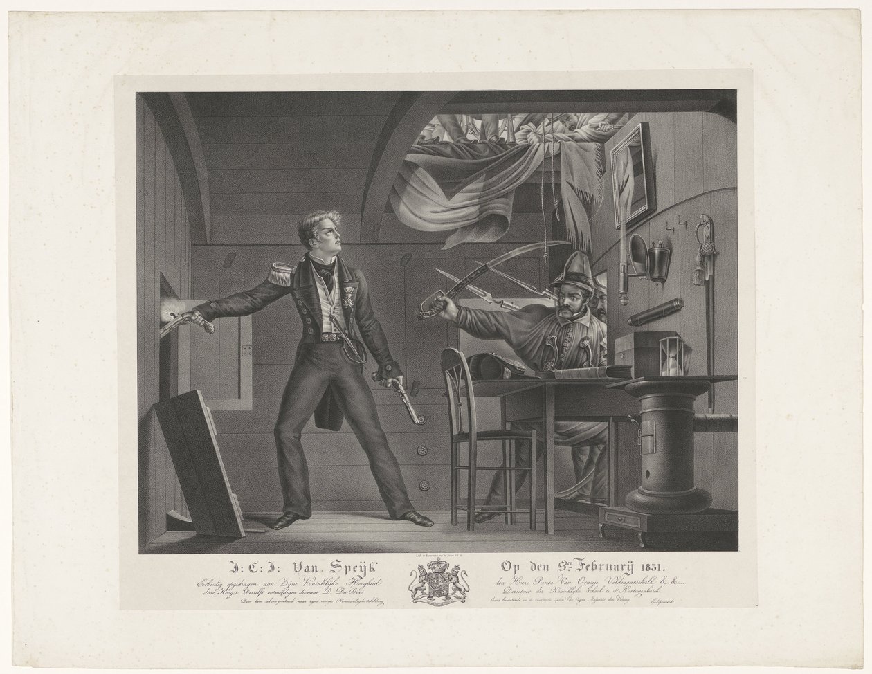 J:C:J: Van Speijk 5 lutego 1831 (tytuł na obiekcie) autorstwa Dominicus Franciscus du Bois