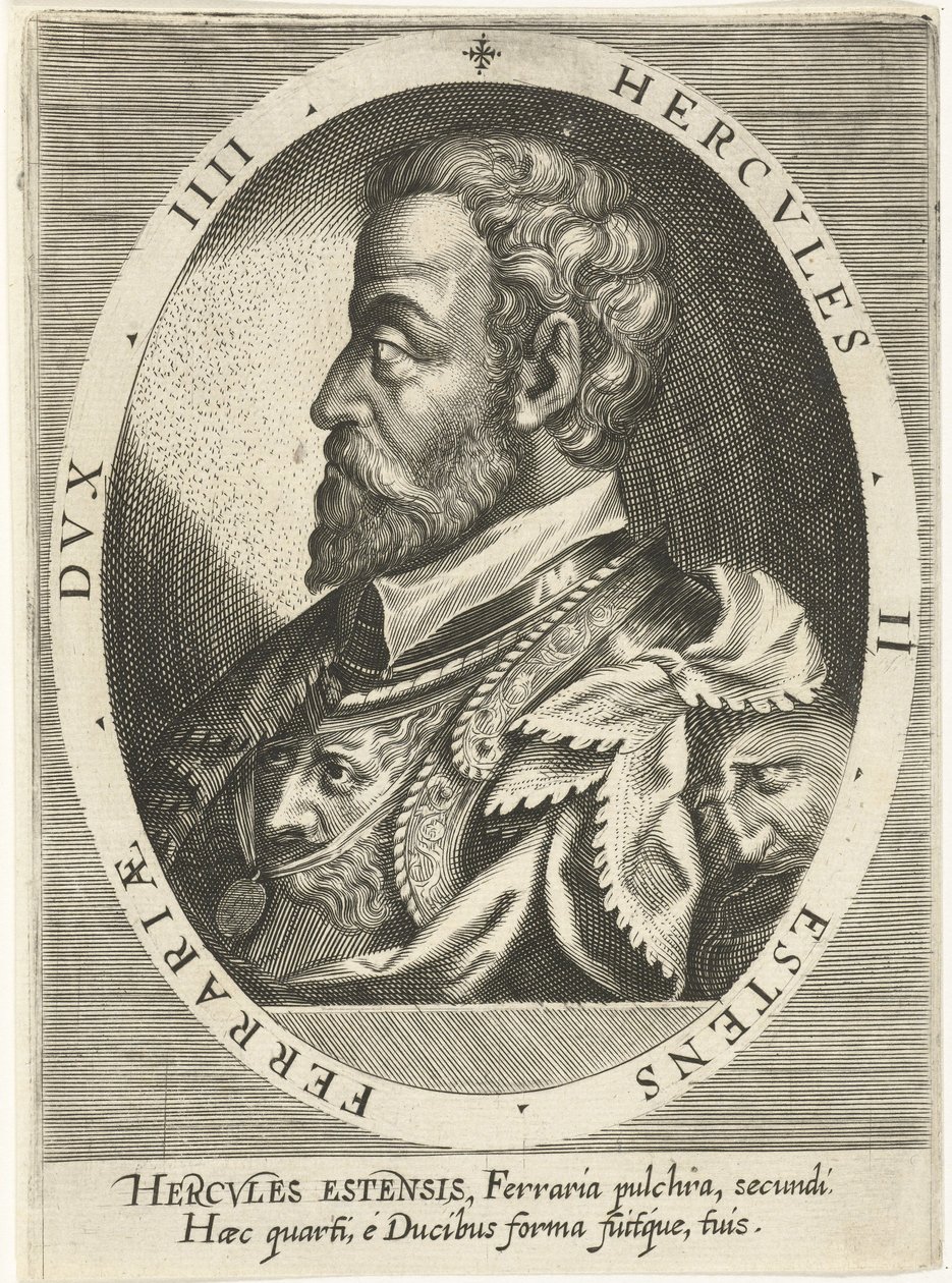 Ercole II dEste 1508-1559, książę Ferrary, Modena i Reggio, ca. 1600 autorstwa Dominicus or Custodis Custos