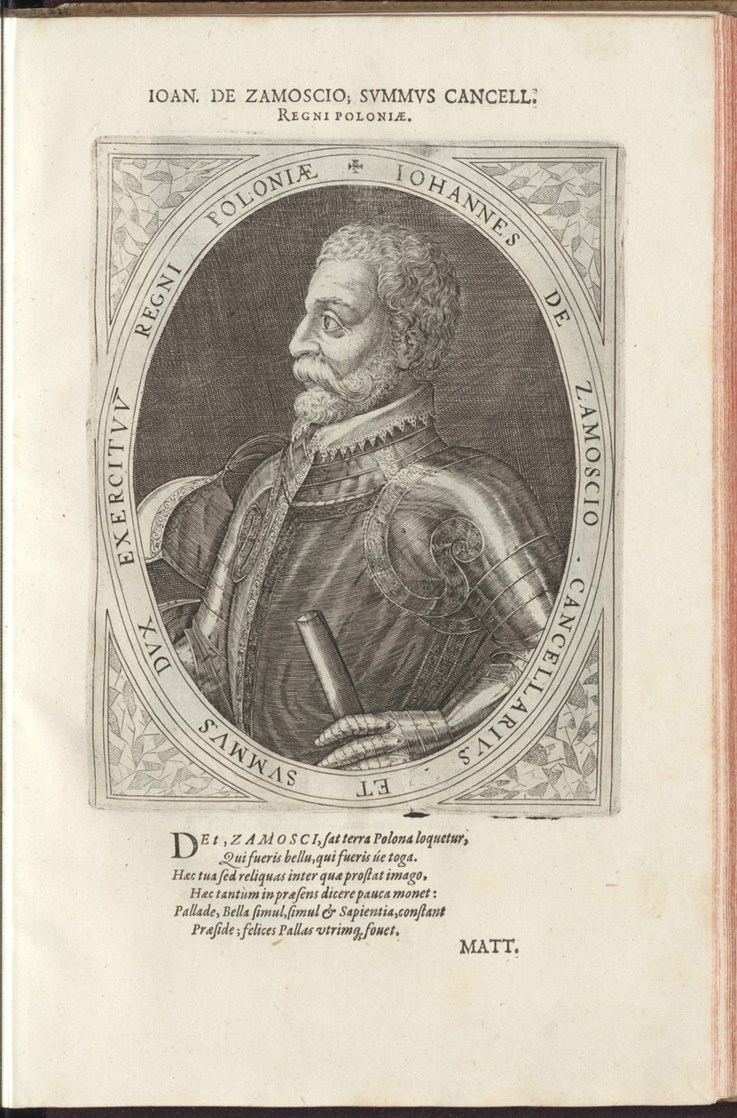 Hetman Jan Zamoyski 1542-1605 autorstwa Dominicus or Custodis Custos