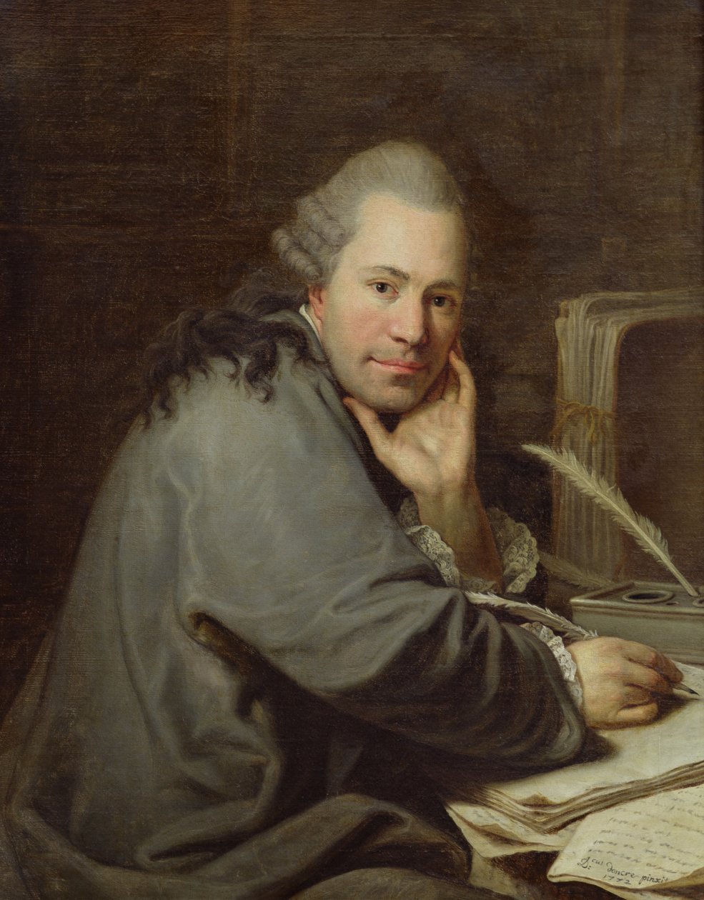 Portret pisarza, 1772 autorstwa Dominique Doncre