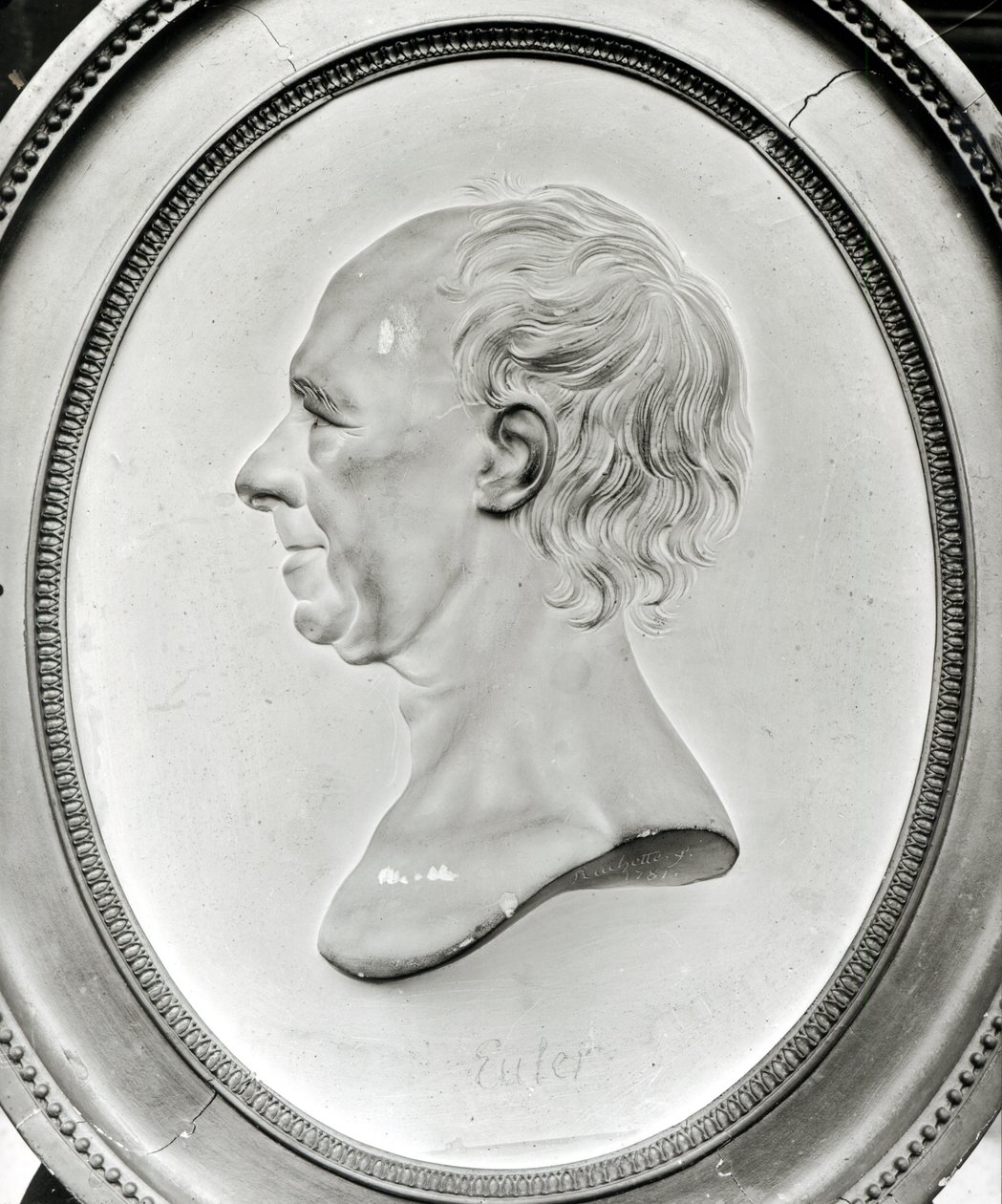 Portret medalionowy Leonharda Eulera (1707-83) 1781 autorstwa Dominique Rachette