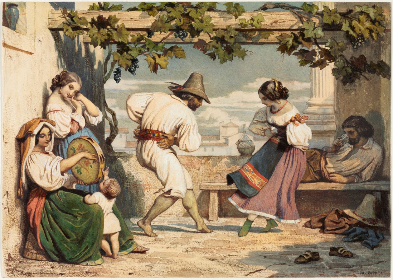La Saltarelle, XIX wiek. autorstwa Dominique Louis Papety