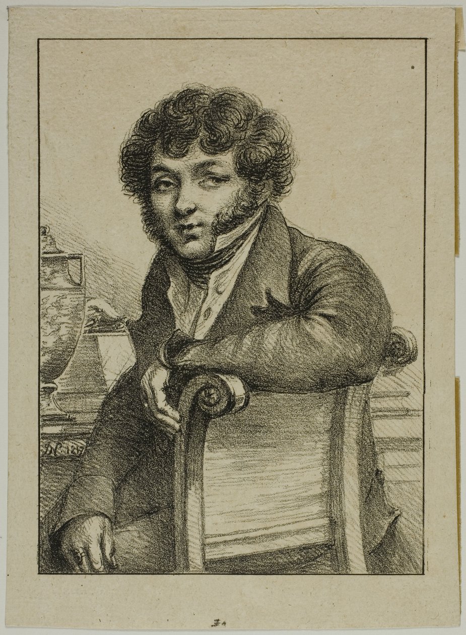 Portret Bruneta, Drukarz autorstwa Dominique Vivant Denon