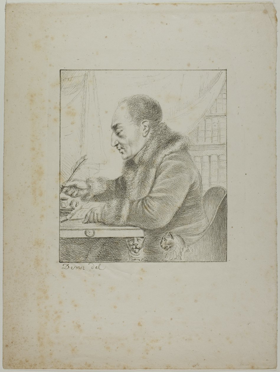 Portret Volneya zanurzającego pióro autorstwa Dominique Vivant Denon