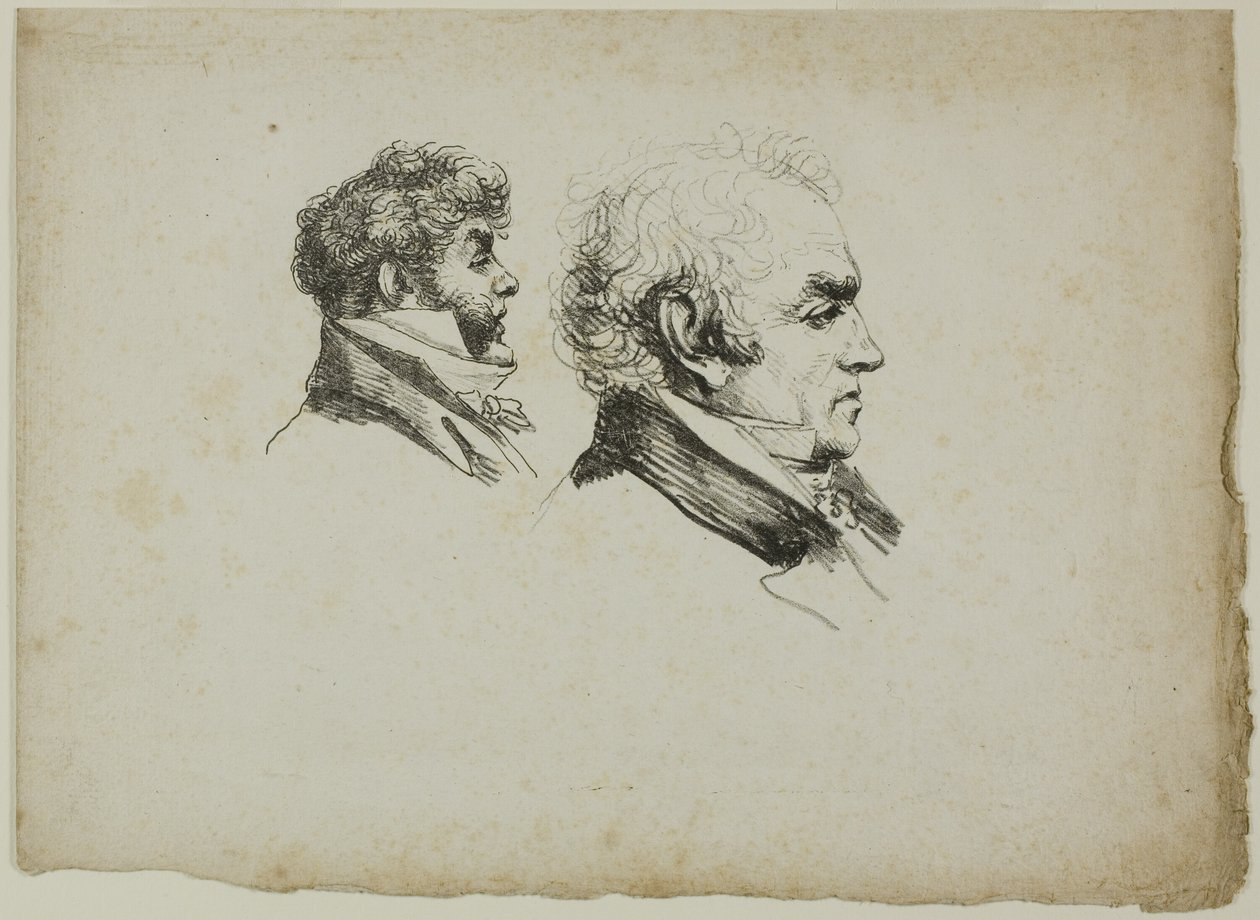 Portret profilowy drukarzy Brunet i Lasteyrie autorstwa Dominique Vivant Denon