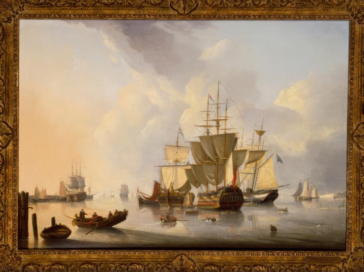 Dwupoziomowy angielski / obraz, 1829, v. D. de Bast autorstwa Dominique de Bast