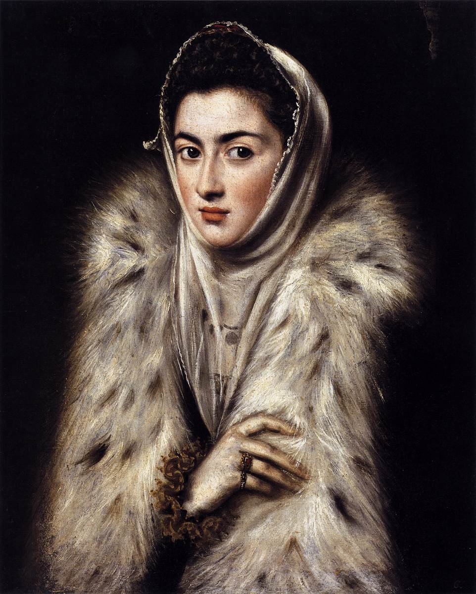 Kobieta w futrze autorstwa El Greco