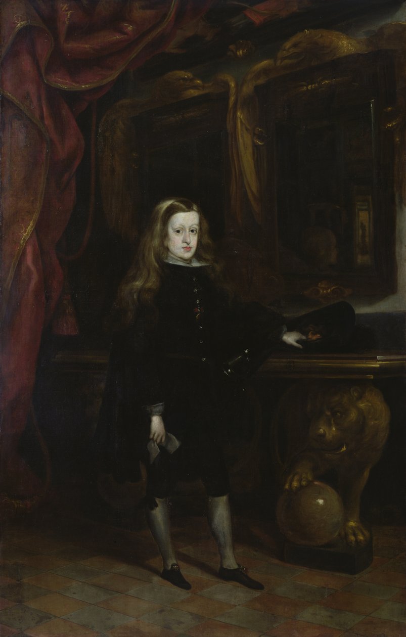 Portret Karola II (1661-1700) z Habsburga w wieku 12 lat, 1673-85 autorstwa Don Juan Carreno de Miranda