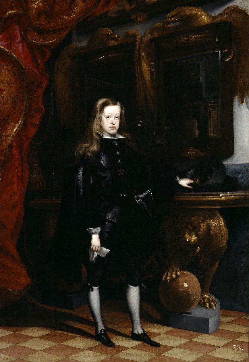 Portret Karola II, ok. 1675 r. autorstwa Don Juan Carreno de Miranda