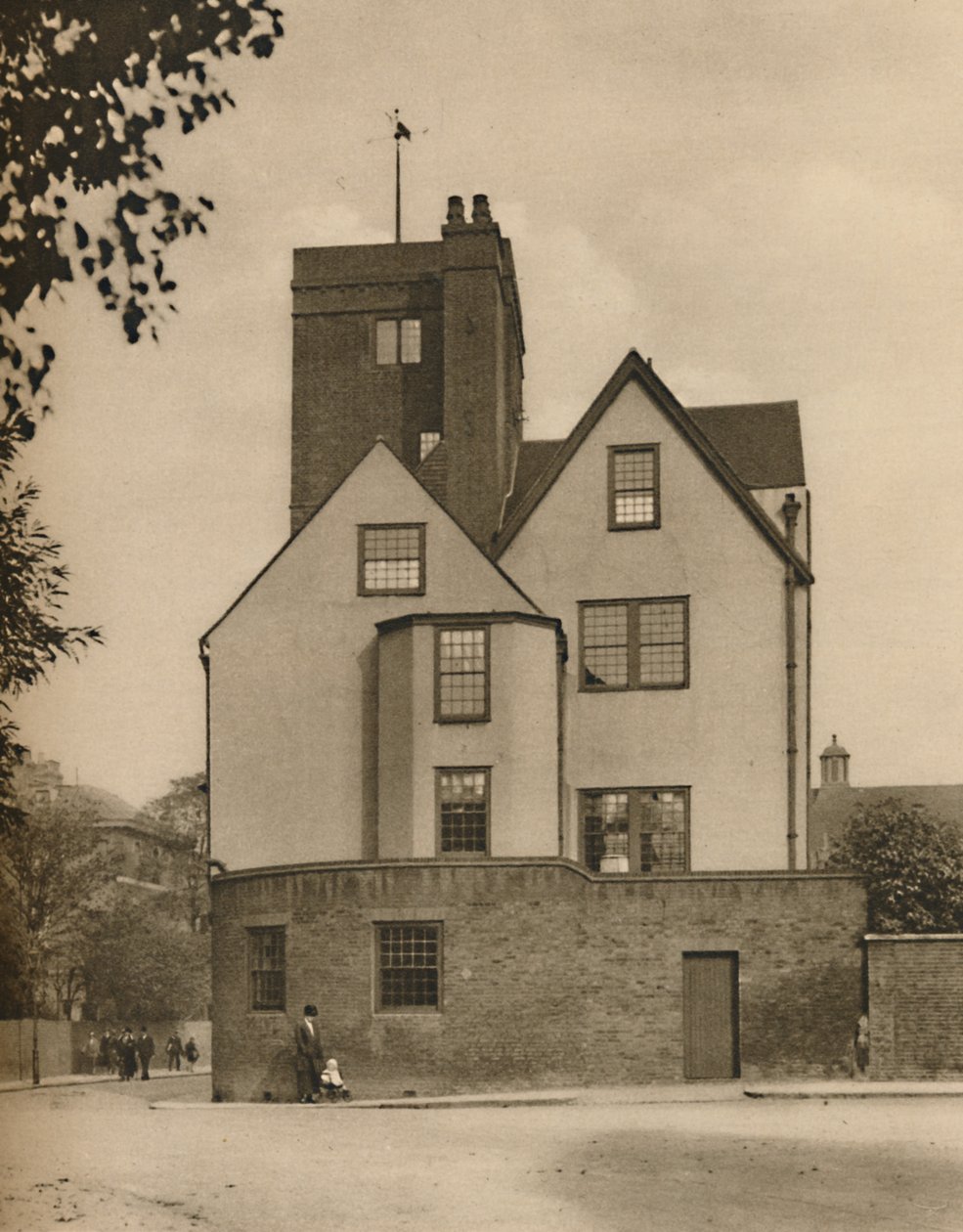 Canonbury Tower, stary dwór przekształcony w klub towarzyski, ok. 1935. autorstwa Donald McLeish