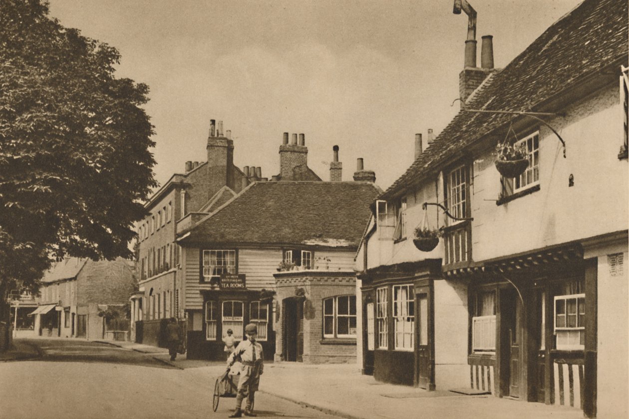Church Street, Chiswick, z bronią Burlington, c1935. autorstwa Donald McLeish