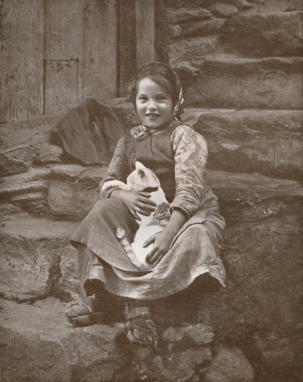 Dwóch małych szwajcarskich wieśniaków w Hospenthal, 1916 autorstwa Donald McLeish