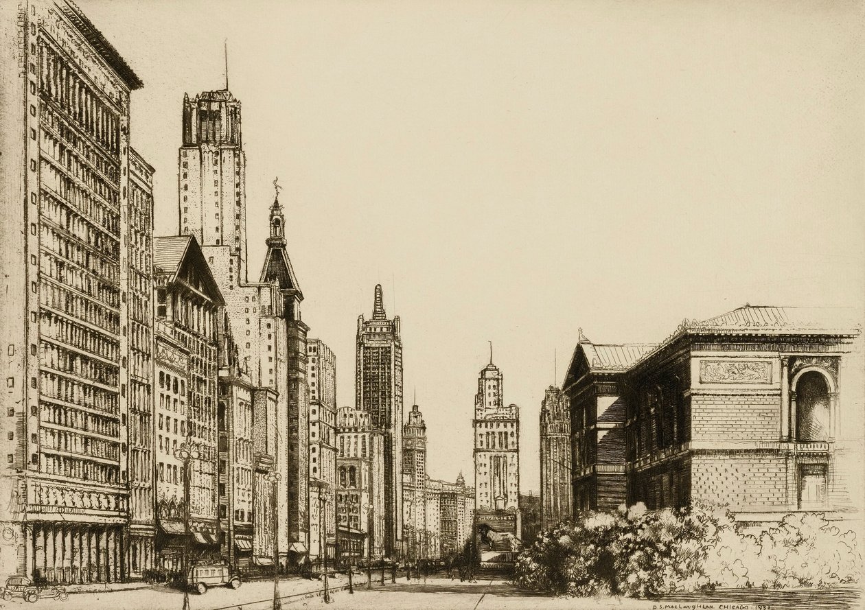 Chicago, Michigan Avenue no. 1 autorstwa Donald Shaw MacLaughlan