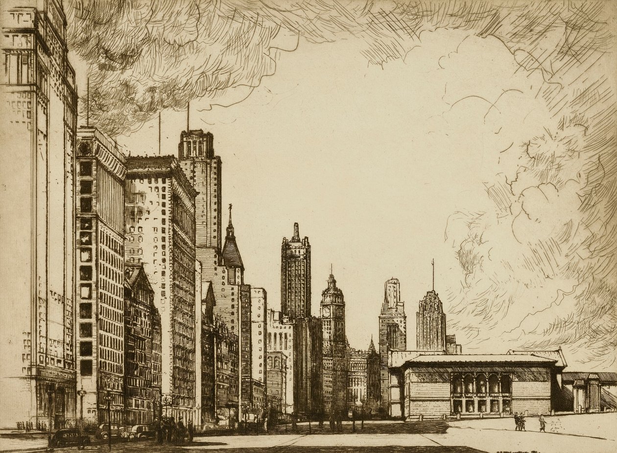 Chicago, Michigan Avenue nr 2 autorstwa Donald Shaw MacLaughlan