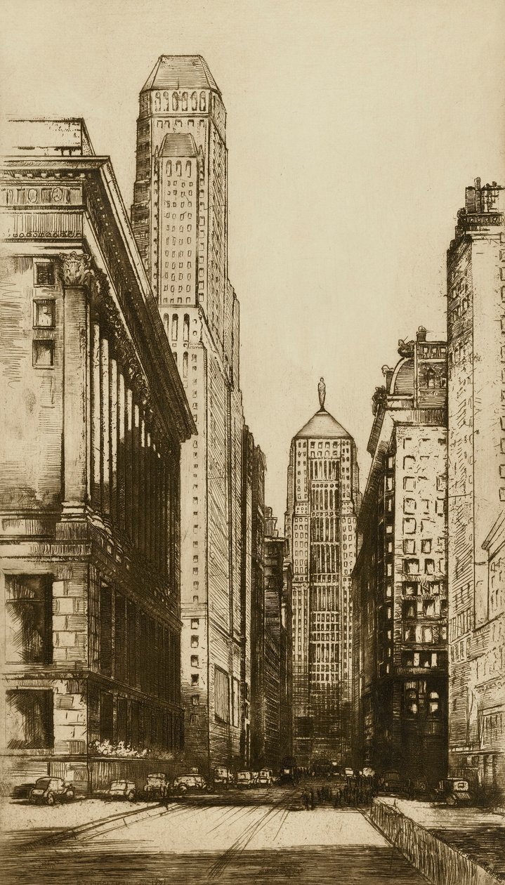 Chicago, serce Chicago (wieczór) autorstwa Donald Shaw MacLaughlan