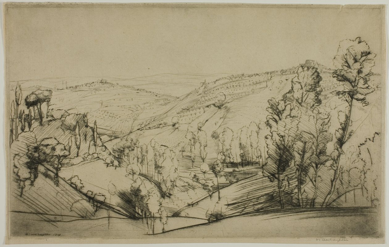 Pola San Gimignano autorstwa Donald Shaw MacLaughlan