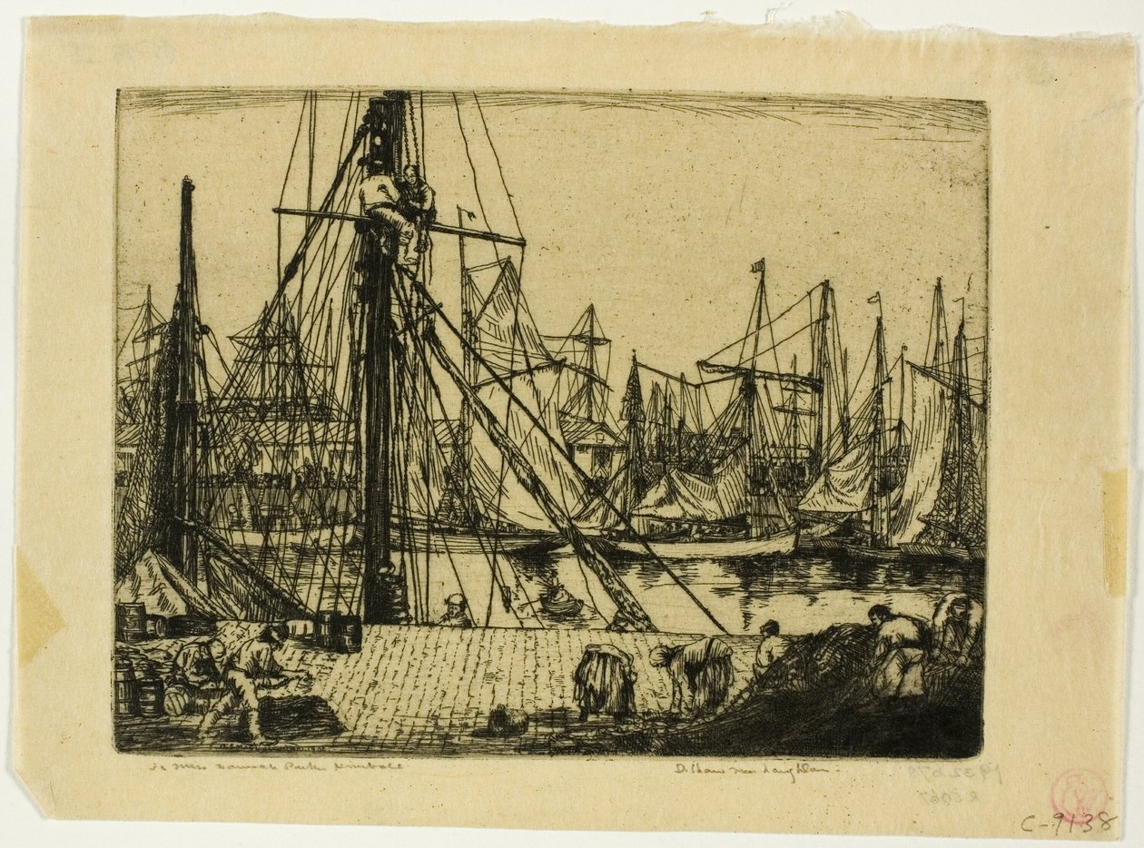 Łodzie rybackie, Boulogne-sur-Mer autorstwa Donald Shaw MacLaughlan
