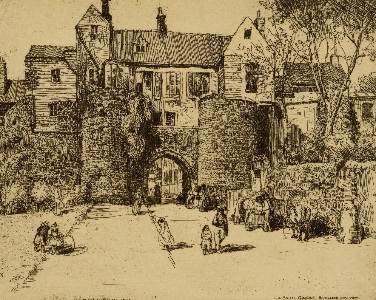 La Porte Gayole, Boulogne sur Mer autorstwa Donald Shaw MacLaughlan