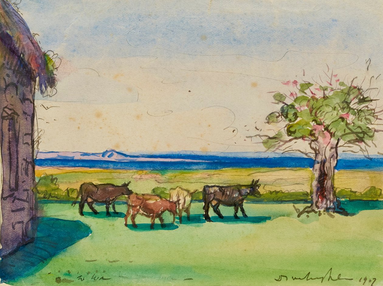 Krajobraz, Bretania autorstwa Donald Shaw MacLaughlan