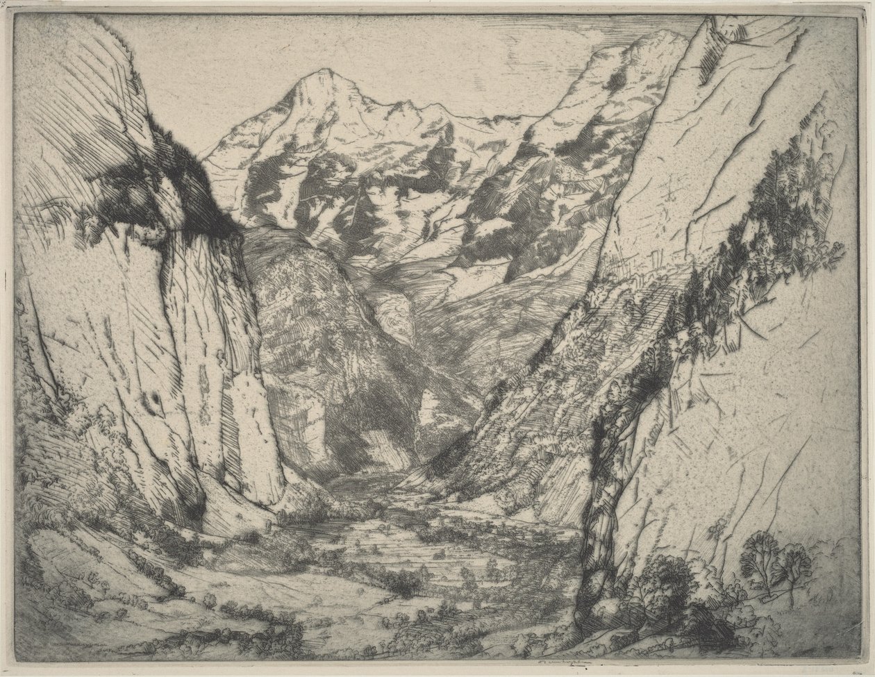 Lauterbrunnen autorstwa Donald Shaw MacLaughlan