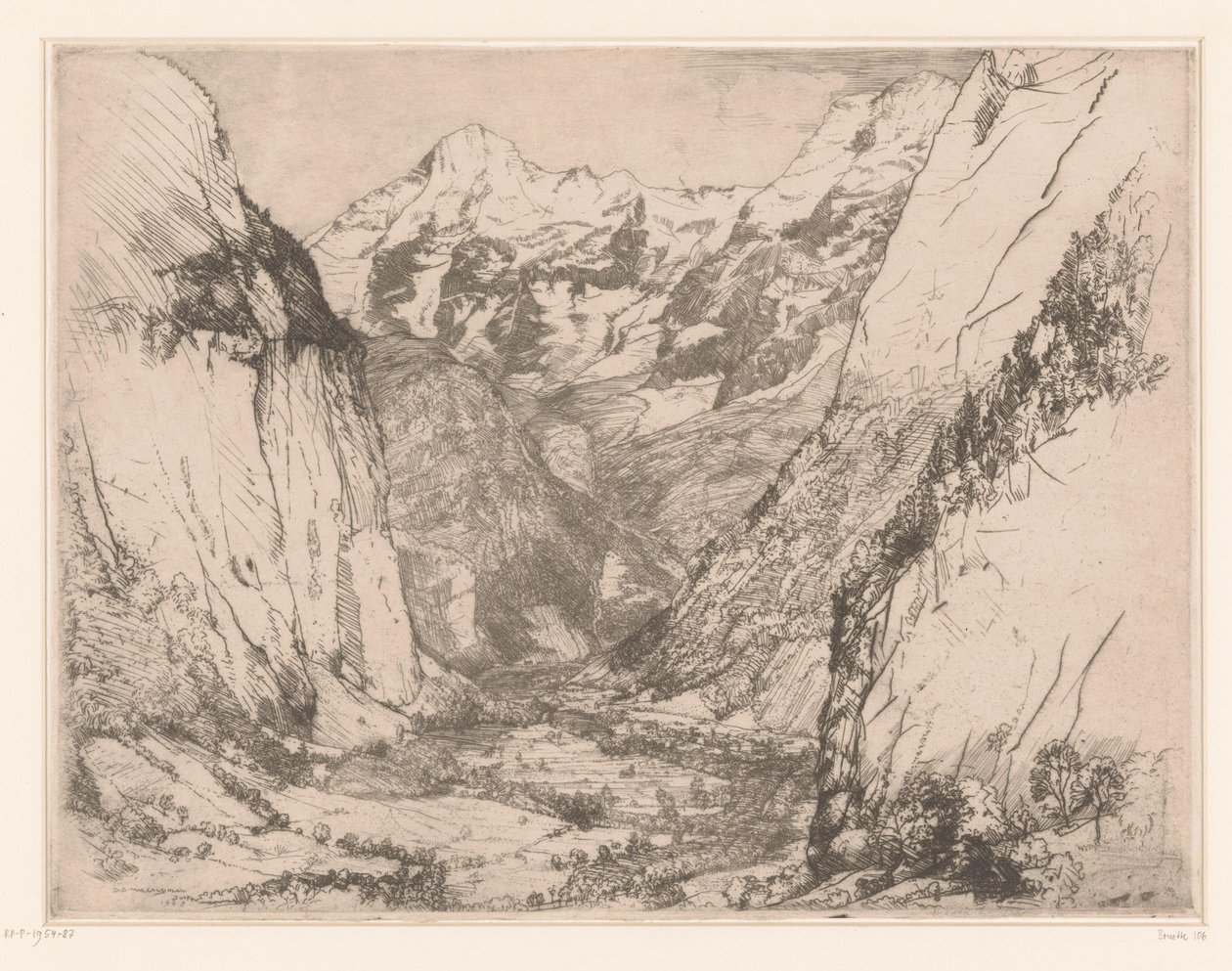 Dolina Lauterbrunnen Lauterbrunnen autorstwa Donald Shaw MacLaughlan