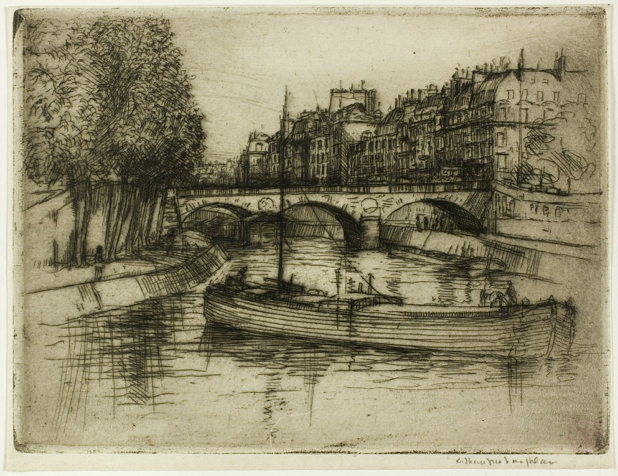 Pont St. Michel, Paryż autorstwa Donald Shaw MacLaughlan