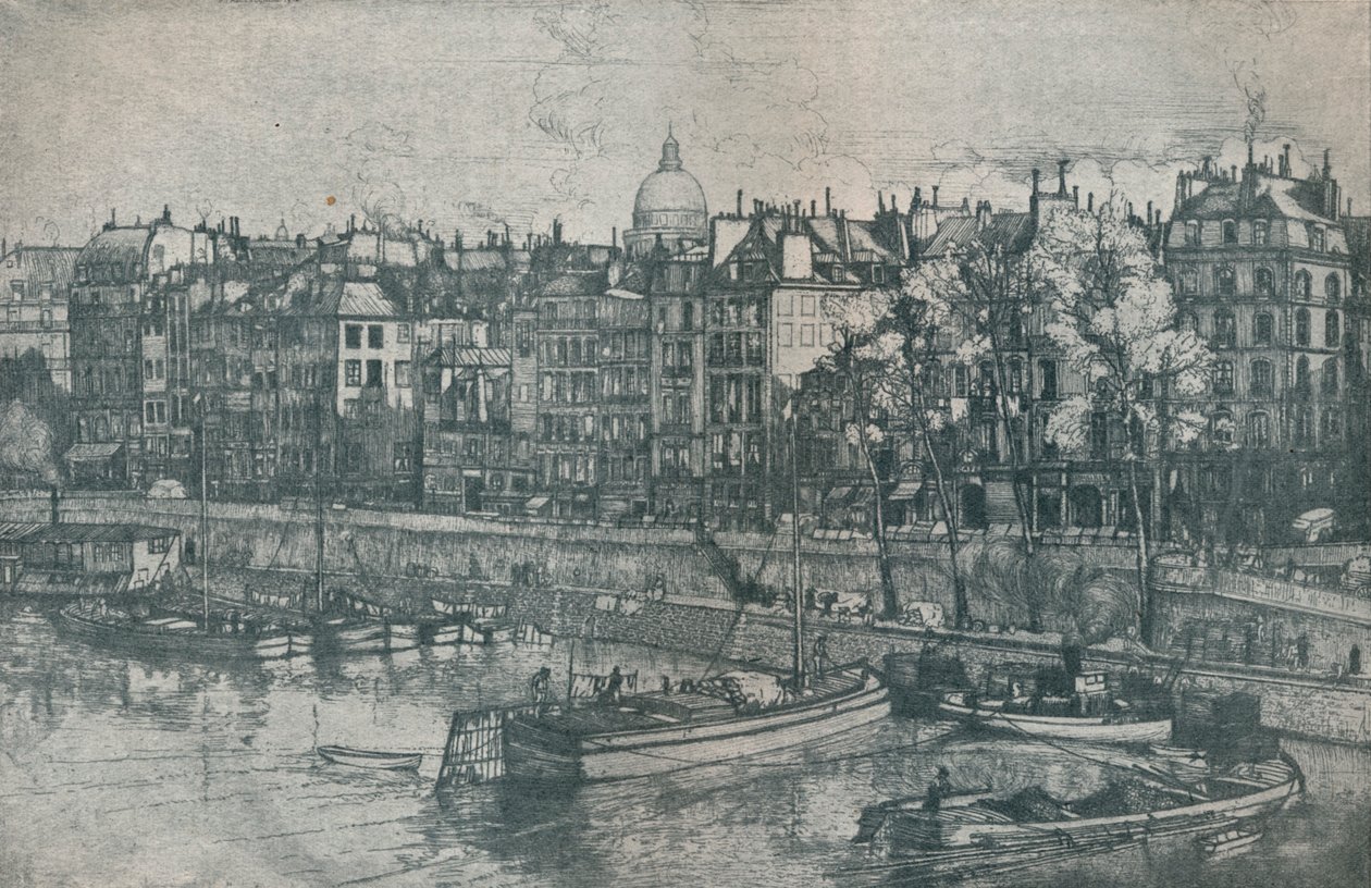 Quai des Grands Augustins, Paryż, 1906 autorstwa Donald Shaw MacLaughlan