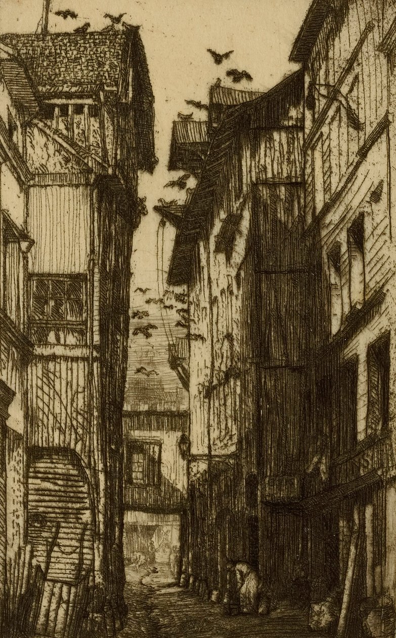 Ruelle des Pigeons, Rouen autorstwa Donald Shaw MacLaughlan