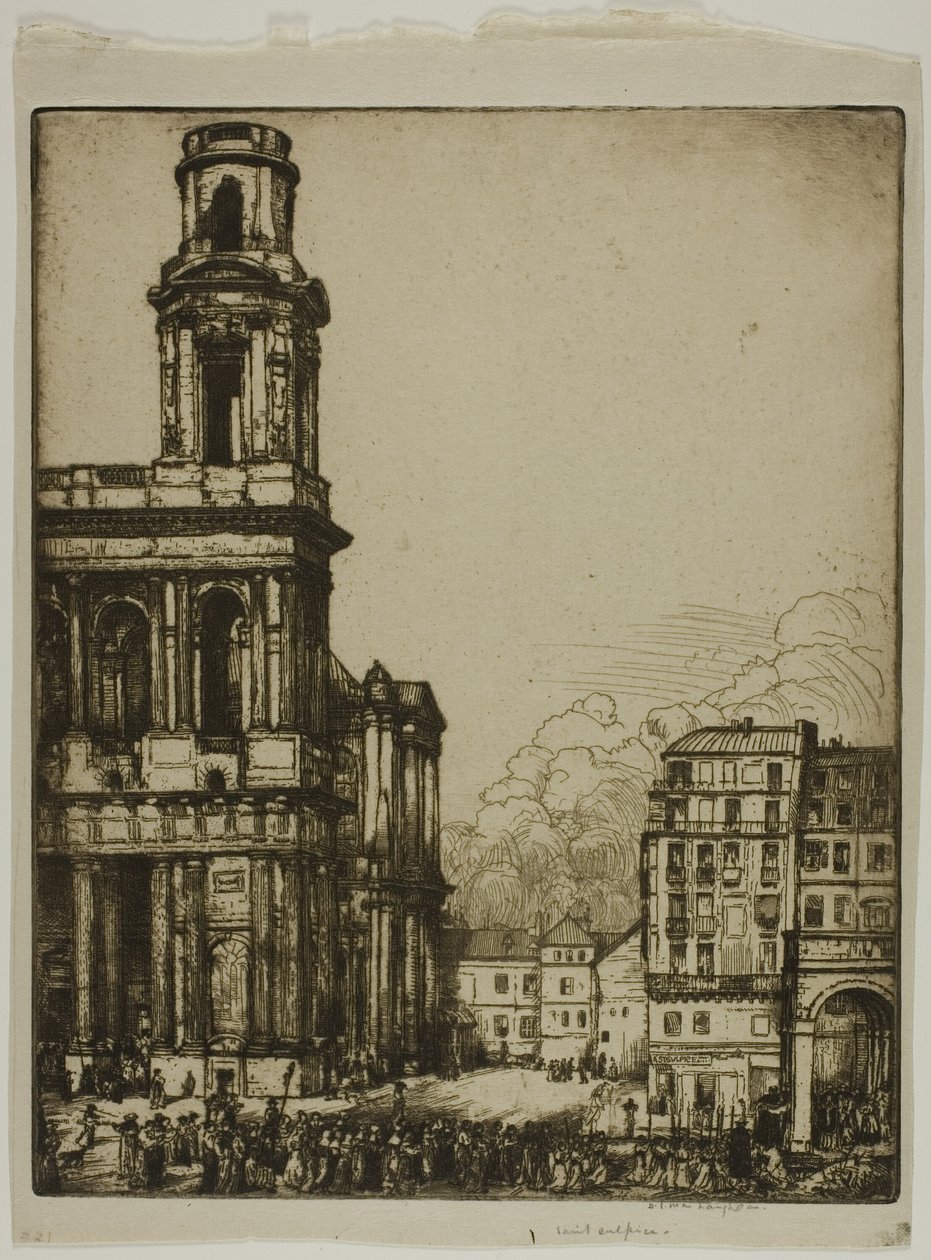 Saint Sulpice, Paryż: Mała Wieża autorstwa Donald Shaw MacLaughlan