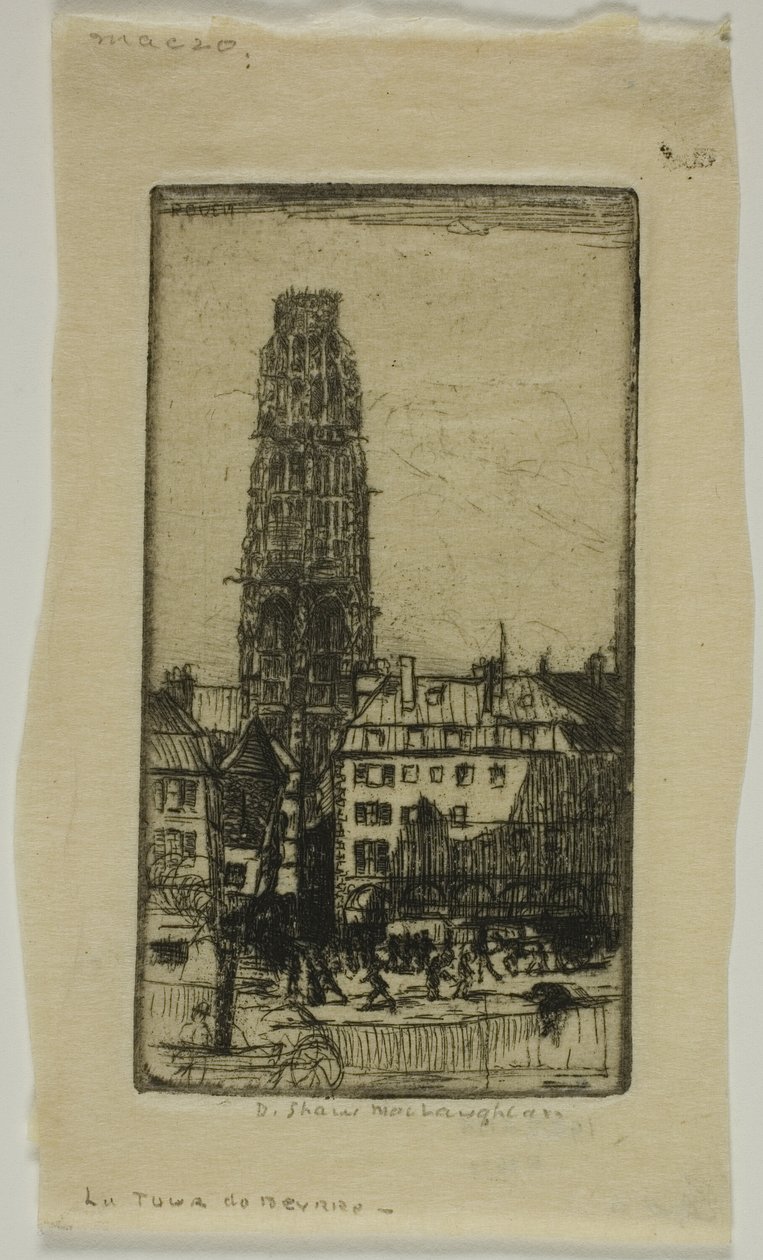 Butter Tower, Rouen autorstwa Donald Shaw MacLaughlan