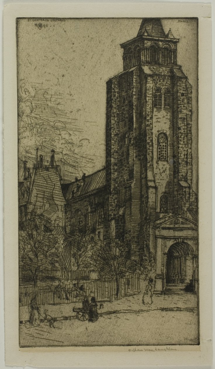 Wieża St. Germain-des-Pres autorstwa Donald Shaw MacLaughlan