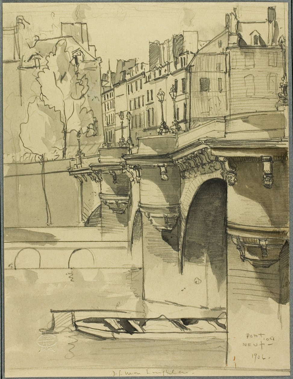 Widok na Pont Neuf autorstwa Donald Shaw MacLaughlan