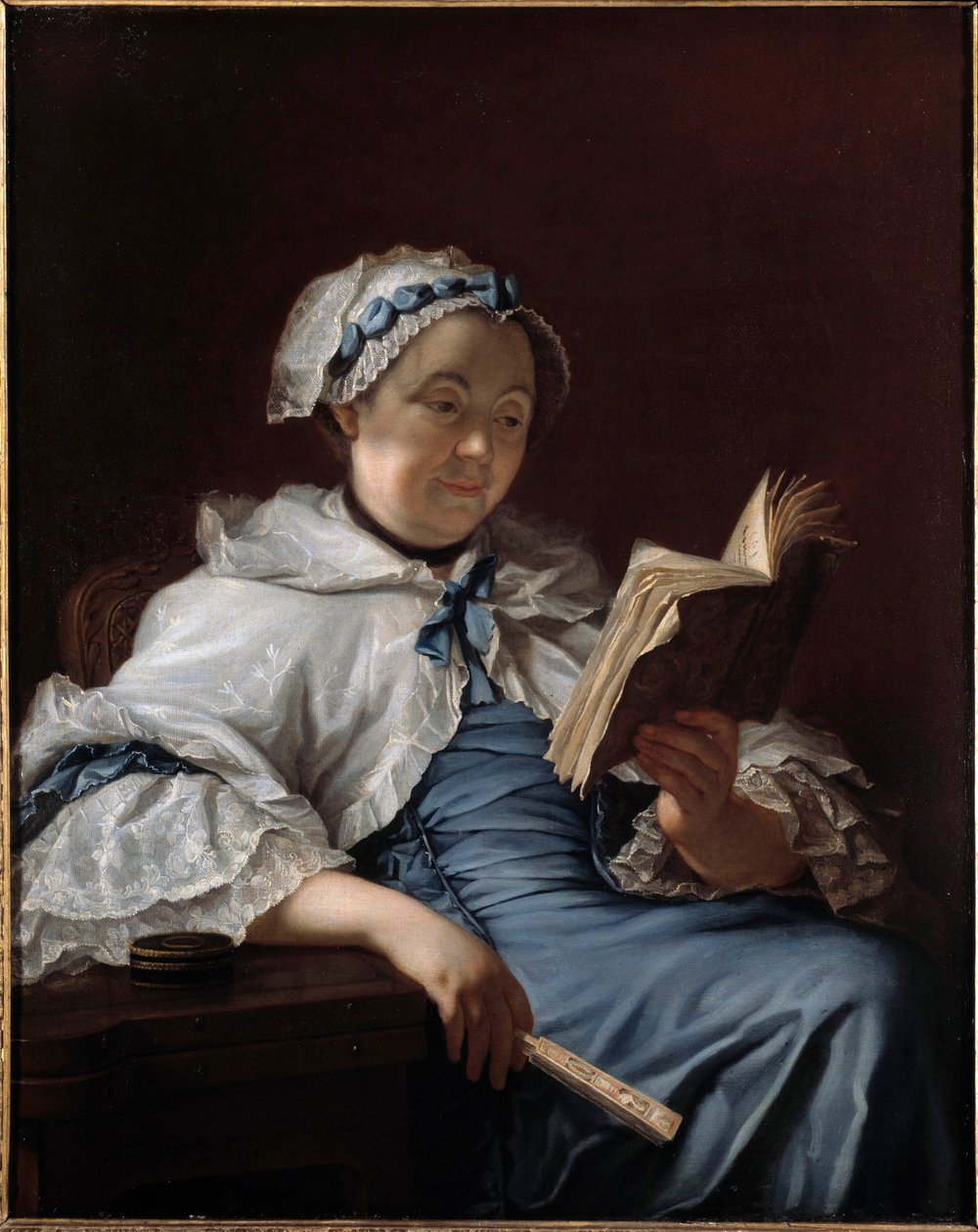 Portret Madame Nonotte Obraz Donata Nonotte (1708-1785) 1758 Besancon. Muzeum Sztuk Pięknych autorstwa Donat Nonotte