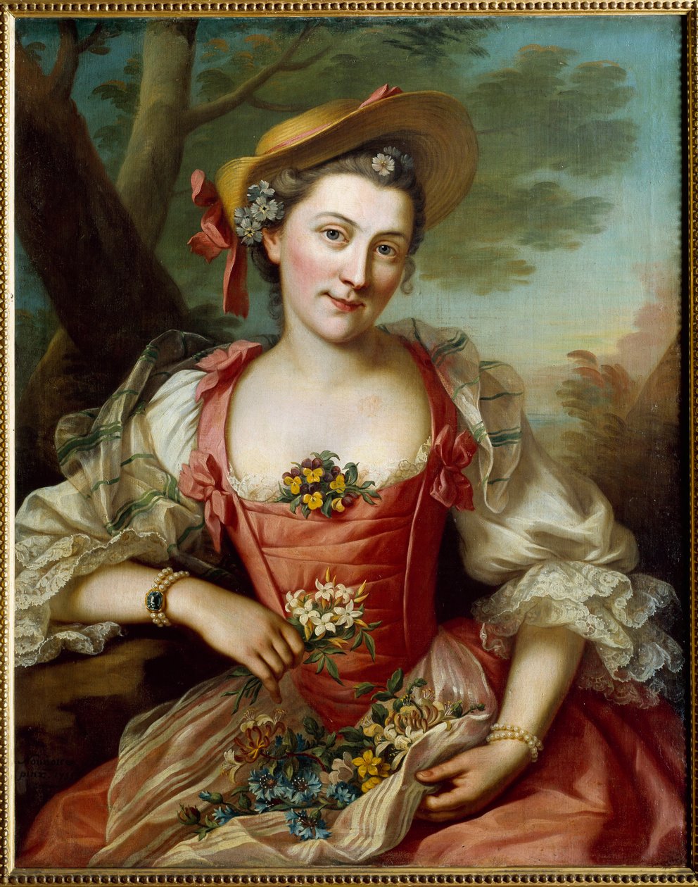 Portret kobiety Malarstwo autorstwa Donatiena Honotte (1707-1785) XVIII w. Dijon, Muzeum Sztuk Pięknych autorstwa Donat Nonotte